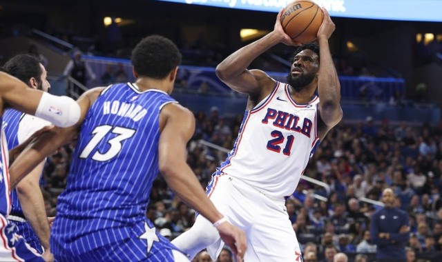 恩比德22+9贝恩空砍23分 马克西29分76人力克魔术