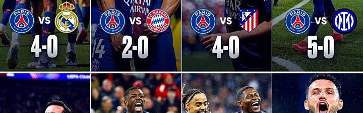 巴黎圣日耳曼本赛季无敌！横扫多支欧洲豪门