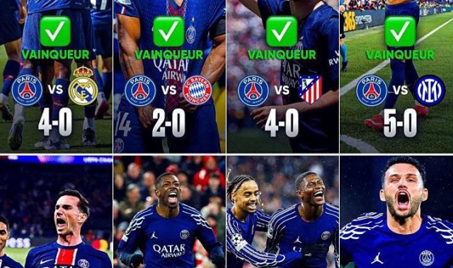 巴黎圣日耳曼本赛季无敌！横扫多支欧洲豪门